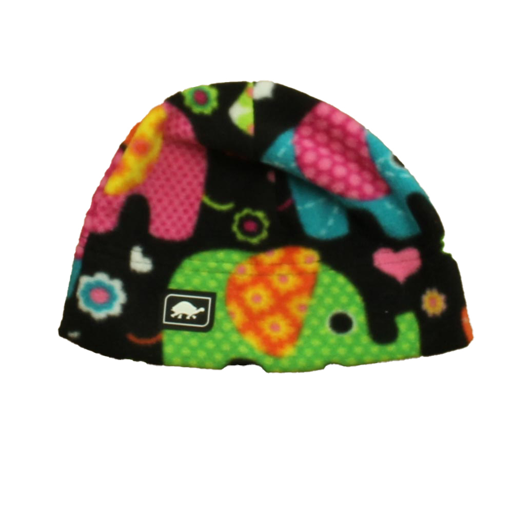 Turtlefur Girls Black Elephants Winter Hat size: 2-3T